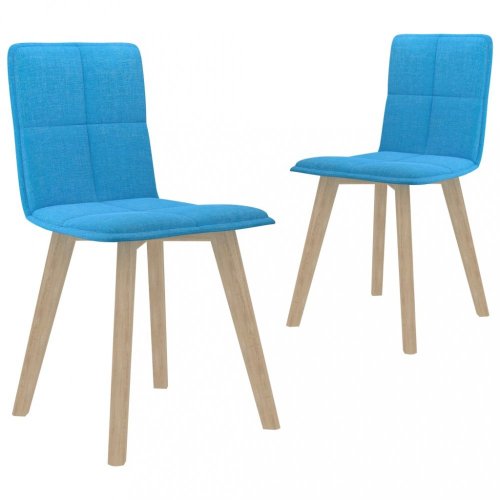Jídelní židle 2 ks látka / buk Dekorhome - BAREVNÁ VARIANTA: Modrá