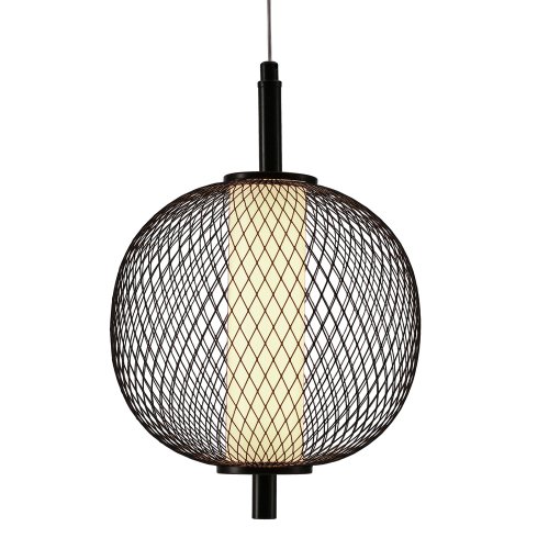 Závesná lampa PUMA s drôteným tienidlom s priemerom 20 cm – dizajnová lampa do obývačky, LED 3000K