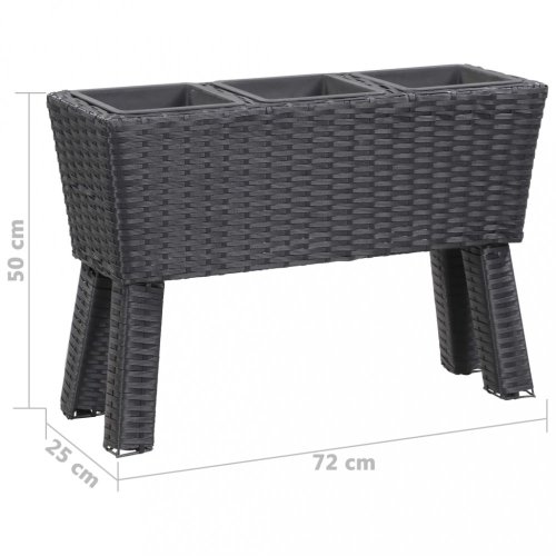 Zahradní truhlík 72x25x50 cm polyratan Dekorhome