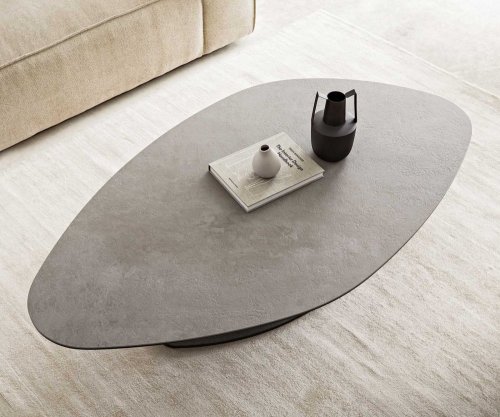 Konferenční stolek Vibana 140x80 cm keramika aspetto concreto beton