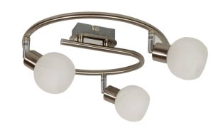 Špirálová stropná lampa 3X40W G9 saténový chróm ALABASTER
