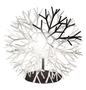Stolní lampa Tree černobílá E27 60W korálová