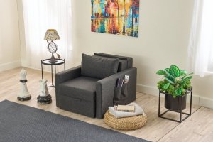 Rozkladacie kreslo Saros - Anthracite