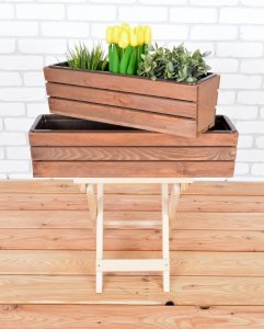 Dřevěný truhlík MODERN