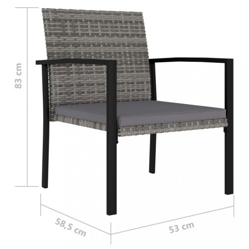 Zahradní židle 4 ks polyratan / látka Dekorhome