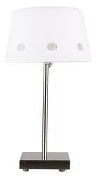 Saténová/bílá kancelářská stolní lampa