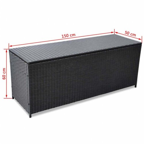 Zahradní úložný box polyratan Dekorhome