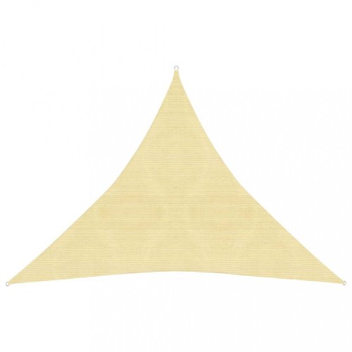 Stínící plachta trojúhelníková HDPE 3 x 3 x 3 m Dekorhome - BAREVNÁ VARIANTA: Krémová