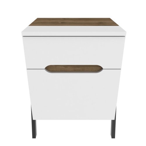 Nočný stolík Neva - Walnut, White