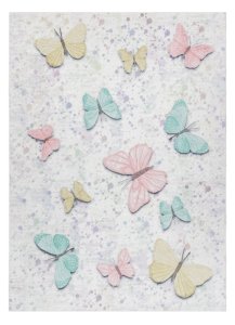 Dětský kusový koberec Bambino 1610 Butterflies cream 160x220 cm