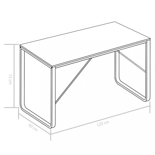Písací stôl 120x60 cm Dekorhome - BAREVNÁ VARIANTA: Biela / dub