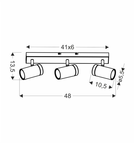 STROPNÁ LAMPA LAGOS ČIERNA 3X15W GU10 TIENIDLO ČIERNA+DREVENÁ