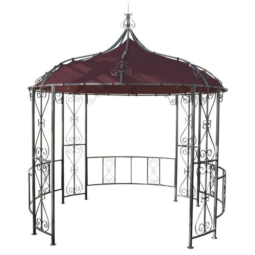Zahradní pergola 3 x 3 m Almeria - BAREVNÁ VARIANTA: Hnědá / červená