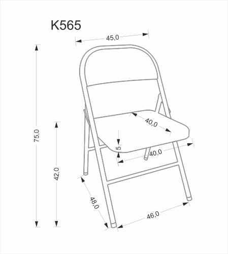 Skládací židle K565 - BAREVNÁ VARIANTA: Bílá