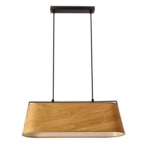 Stropná lampa Milbury čierna 2x40W E27 žlté tienidlo
