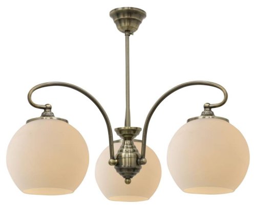 Závesná stropná lampa 3X60W E27 patinovaná medená ORBIT