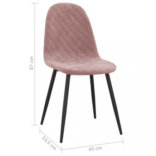 Jídelní židle 2 ks samet / kov Dekorhome - BAREVNÁ VARIANTA: Černá