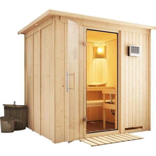 Interiérová finská sauna 196 x 170 cm Dekorhome
