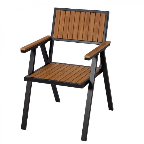 Záhradné stoličky 2 ks - BAREVNÁ VARIANTA: Čierna / svetlohnedá