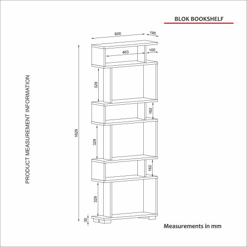 Knihovna Blok - White