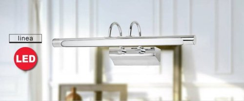 Chromová LED 5W koupelnová nástěnná lampa nad zrcadlem Linea