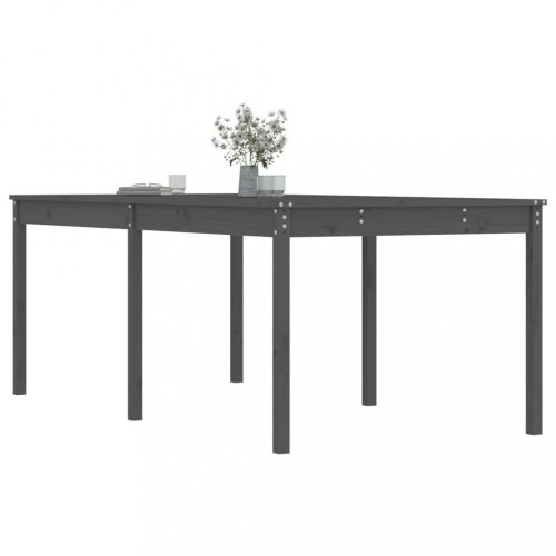 Zahradní stůl šedý 203,5 x 100 x 76 cm masivní borové dřevo