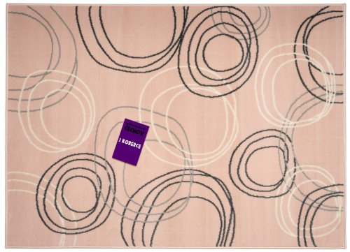 Kusový koberec Circles powder pink 80x150 cm