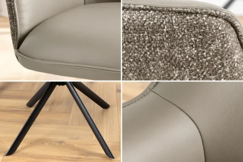 Otočné jedálenské kreslo 2 ks KEUS Dekorhome