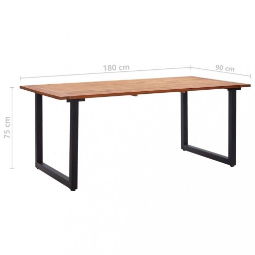 Záhradný stôl hnedá / čierna Dekorhome - ROZMER: 180x90x75 cm