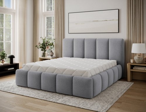 Posteľ Edvige + Drevený rám + plynový piest + kontajner 180x200