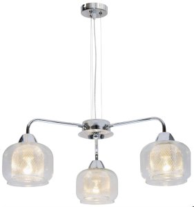 Chromové stínidlo závěsné lampy s košíkem 3x40W Ray