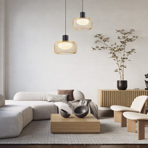 Lampa wisząca Sopra 40 czarno złota metalowa nad stół do salonu