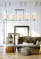 Stropné svietidlo chrómový pásik 5xE14 Estera