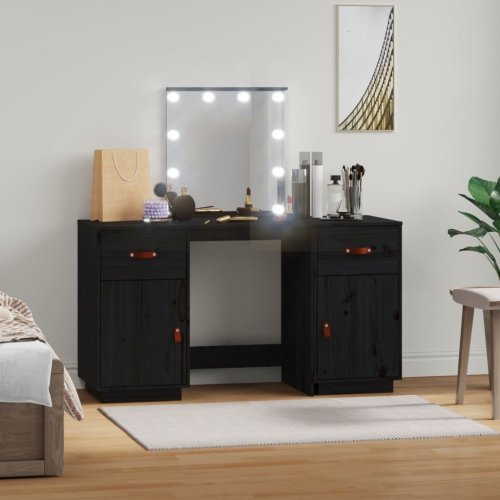 Toaletní stolek s LED osvětlením Dekorhome