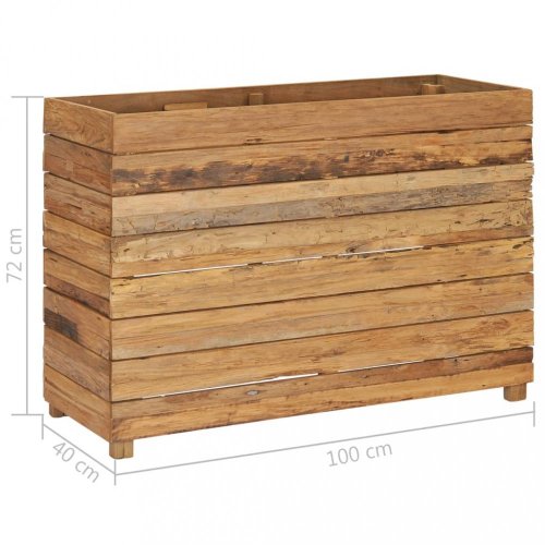 Zahradní truhlík teakové dřevo Dekorhome - ROZMĚR: 100x40x72 cm