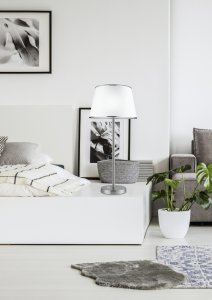 Saténová kancelářská stolní lampa 40W E14 Ibis