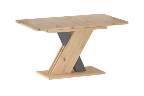Rozkladací jedálenský stôl EXEL - BAREVNÁ VARIANTA: Biela / dub wotan