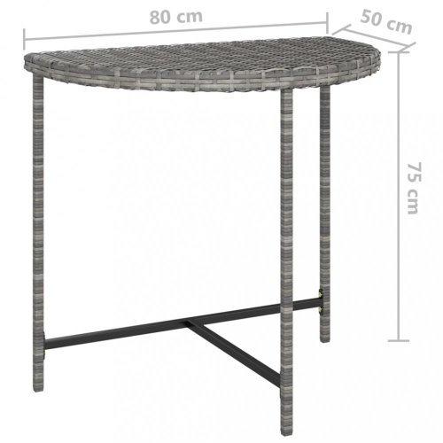 Záhradný stôl polyratan Dekorhome - BAREVNÁ VARIANTA: Čierna