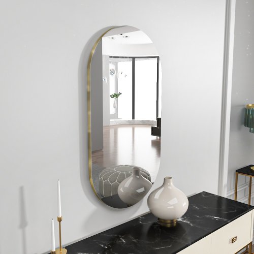 Zrkadlo Riors - Transparent, Gold