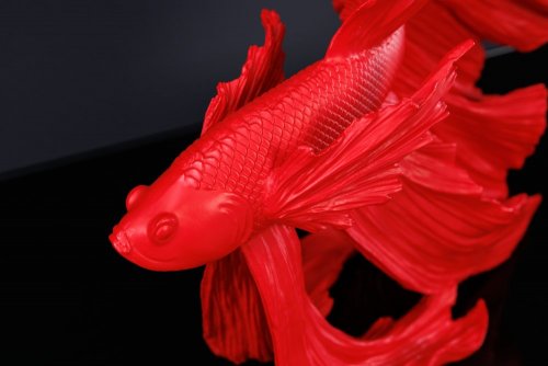 Dekorační socha rybka TEJE 35 cm Dekorhome - BAREVNÁ VARIANTA: Zlatá