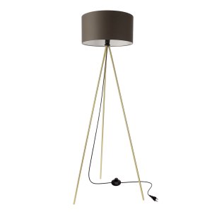 Stojaca lampa VANTI 1x40W E27 zlatá konštrukcia grafitové tienidlo moderná do obývačky spálňa kancelária elegantná vysoká stojaca lampa