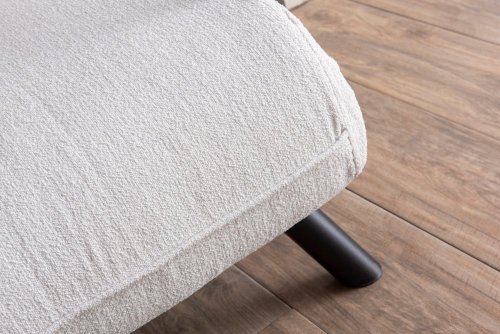 Rozkládací křeslo Sando Single - Teddy Fabric - White