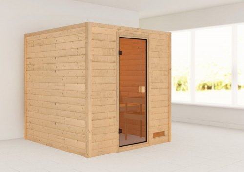 Interiérová finská sauna 195x195 cm Dekorhome
