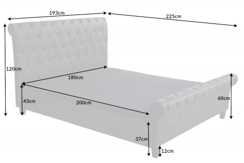 Chesterfield posteľ NEIT Dekorhome - ROZMER LÔŽKA: 160 x 200 cm