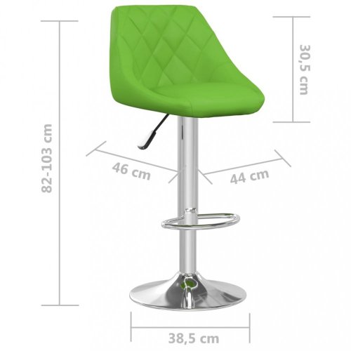 Barová židle 2 ks umělá kůže / chrom Dekorhome - BAREVNÁ VARIANTA: Zelená