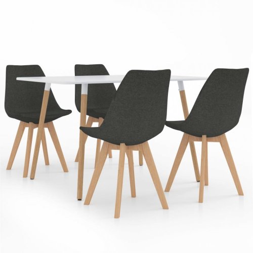 Jídelní set 4+1 buk / látka / plast Dekorhome