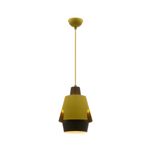 Závesná lampa žltá/sivá E27 Falun Ledea