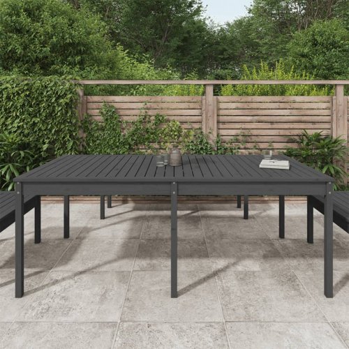 Zahradní stůl šedý 203,5 x 100 x 76 cm masivní borové dřevo