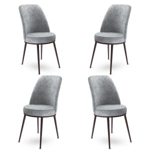 Súprava stoličiek (4 kusy) Dexa - Grey, Brown