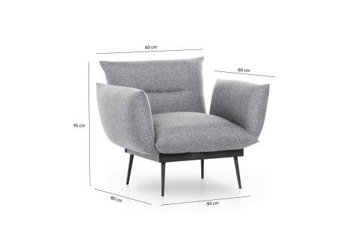 Kreslo ušiak Jax Solo - Grey GR110